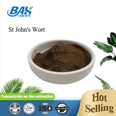 Hypericum Perforatum استخراج نبتة سانت جونز Hypericin 0.3% مسحوق استخراج نباتي