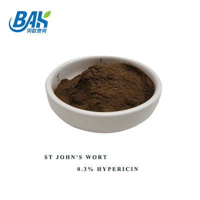 Hypericum Perforatum استخراج نبتة سانت جونز Hypericin 0.3% مسحوق استخراج نباتي