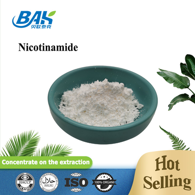 المكونات التجميلية الطبيعية نياسيناميد مسحوق أبيض CAS 98-92-0