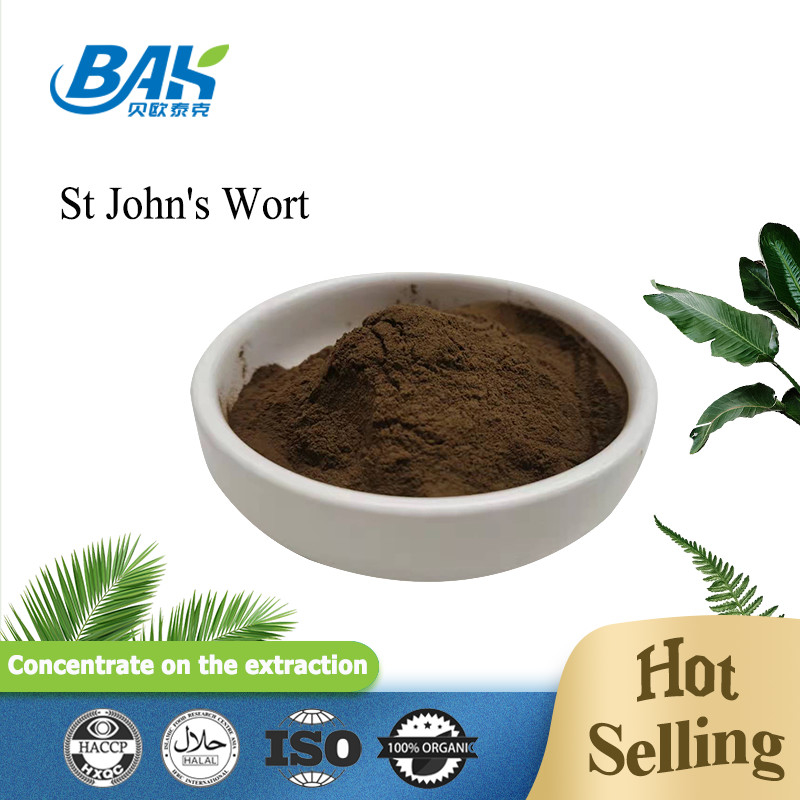 Hypericum Perforatum استخراج نبتة سانت جونز Hypericin 0.3% مسحوق استخراج نباتي