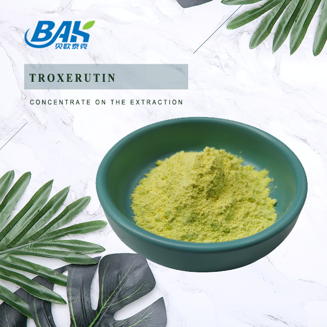 BAK تصنيع Troxerutin مكملات تعزيز المناعة مسحوق أصفر CAS 7085-55-4 1.65g/Cm3